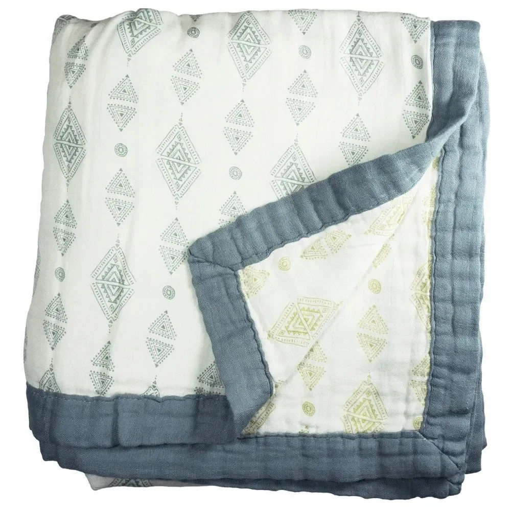 Diamond Gender Neutral Triple Layer Swaddle Blanket by Bambino Land - 47x47